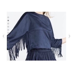 ZARA Trafaluc Suede Blouse